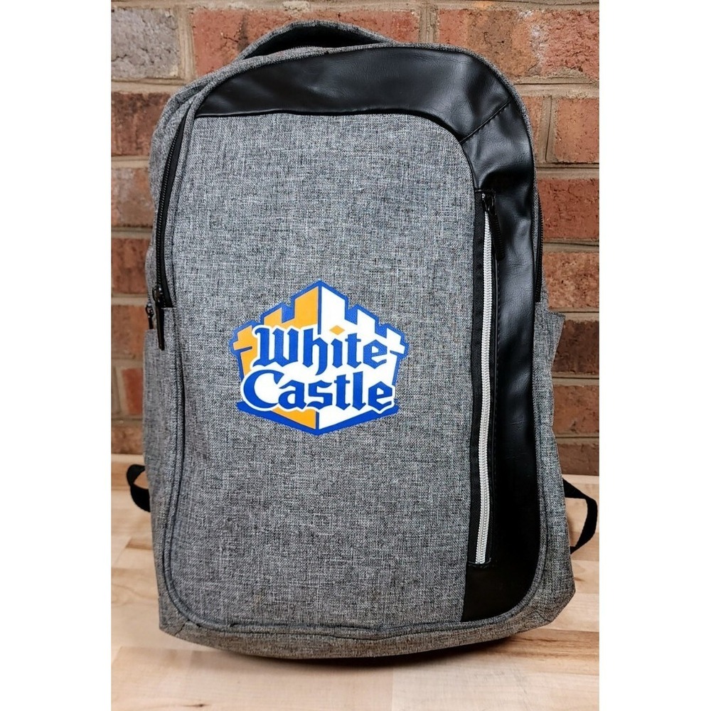 White Castle Backpack Fast Food Burger Restaurant Gray Travel‎ Bag